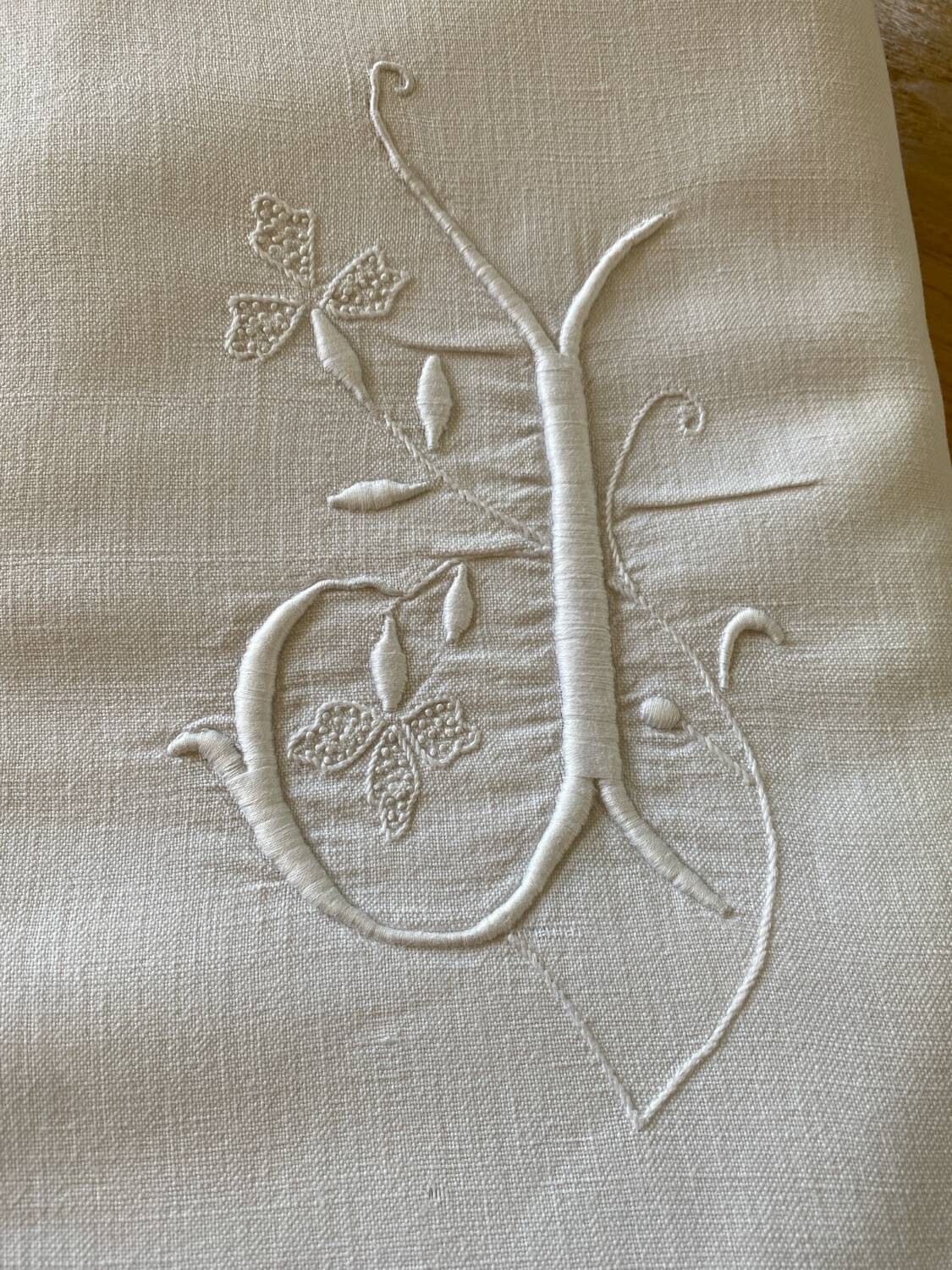 Old embroidered sheet