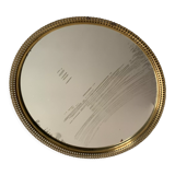 Old gilded round mirror, 33 cm