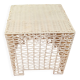 Table basse en plastique tressé vintage