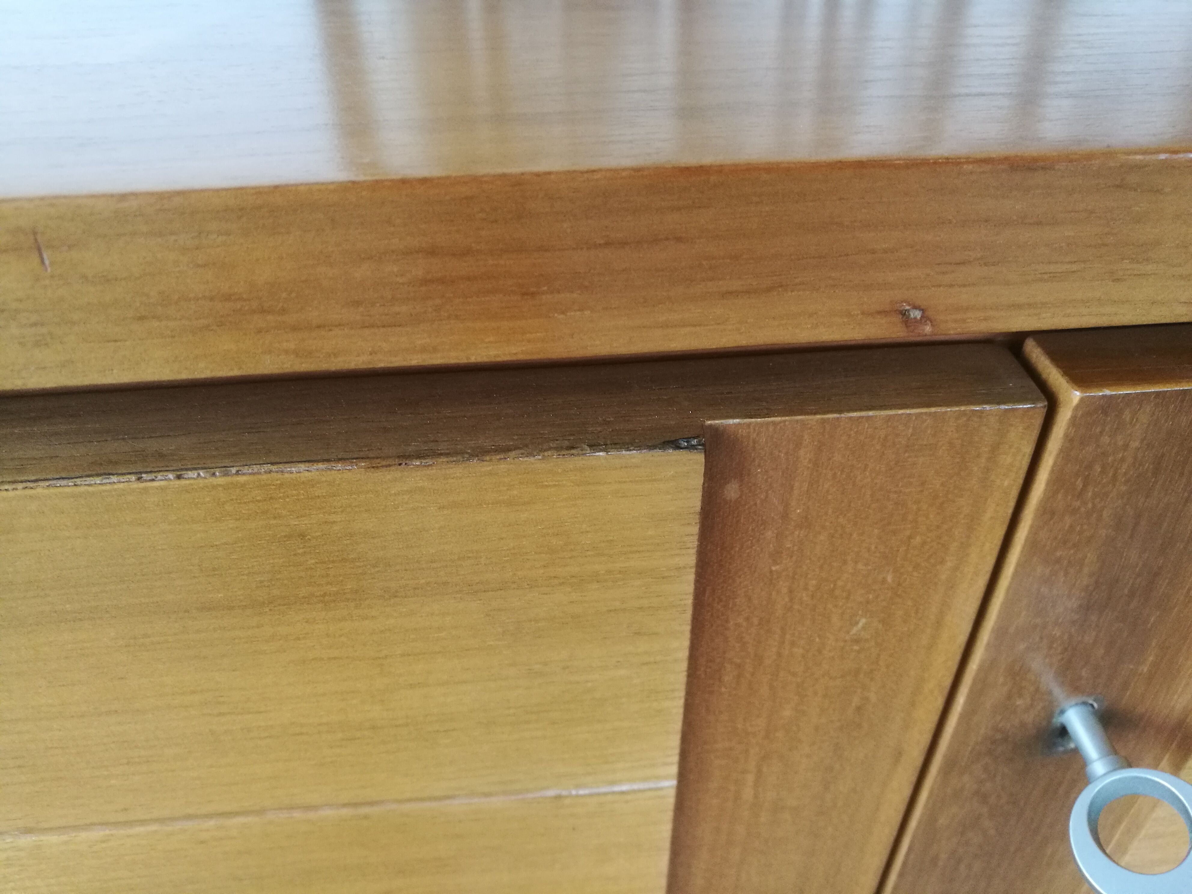Large vintage row in blond wood