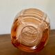 Vase en verre rose art déco