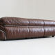 Gianfranco Frattini Sesann sofa Cassina 1970s in brown leather