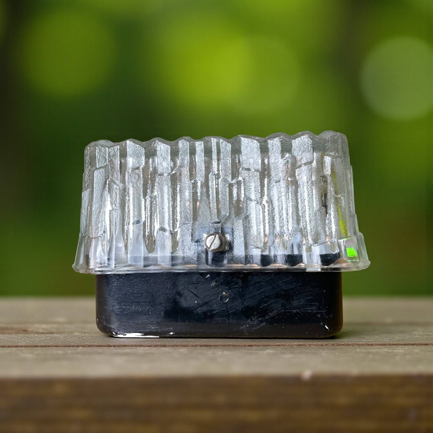 Rectangular glass flush mount ceiling or wall light