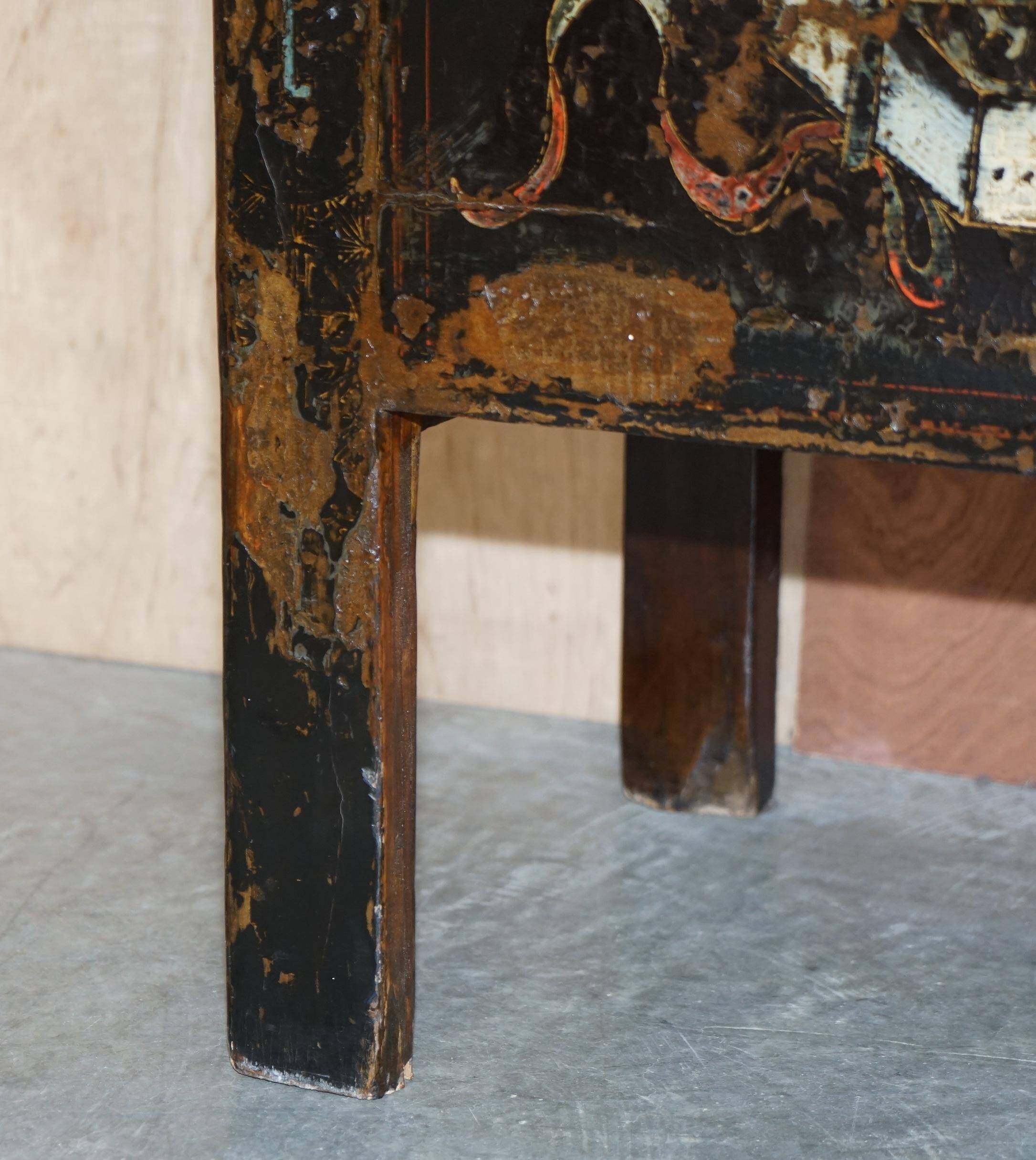 Antique Chinese wedding buffet hand-painted circa 1800