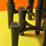 Set of 7 black candle holders designed by Koziol Hommage 2005 Germany