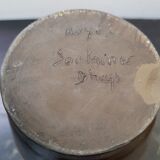 Vase Soulaines Dhuys royer enamelled stoneware brown beige vintage