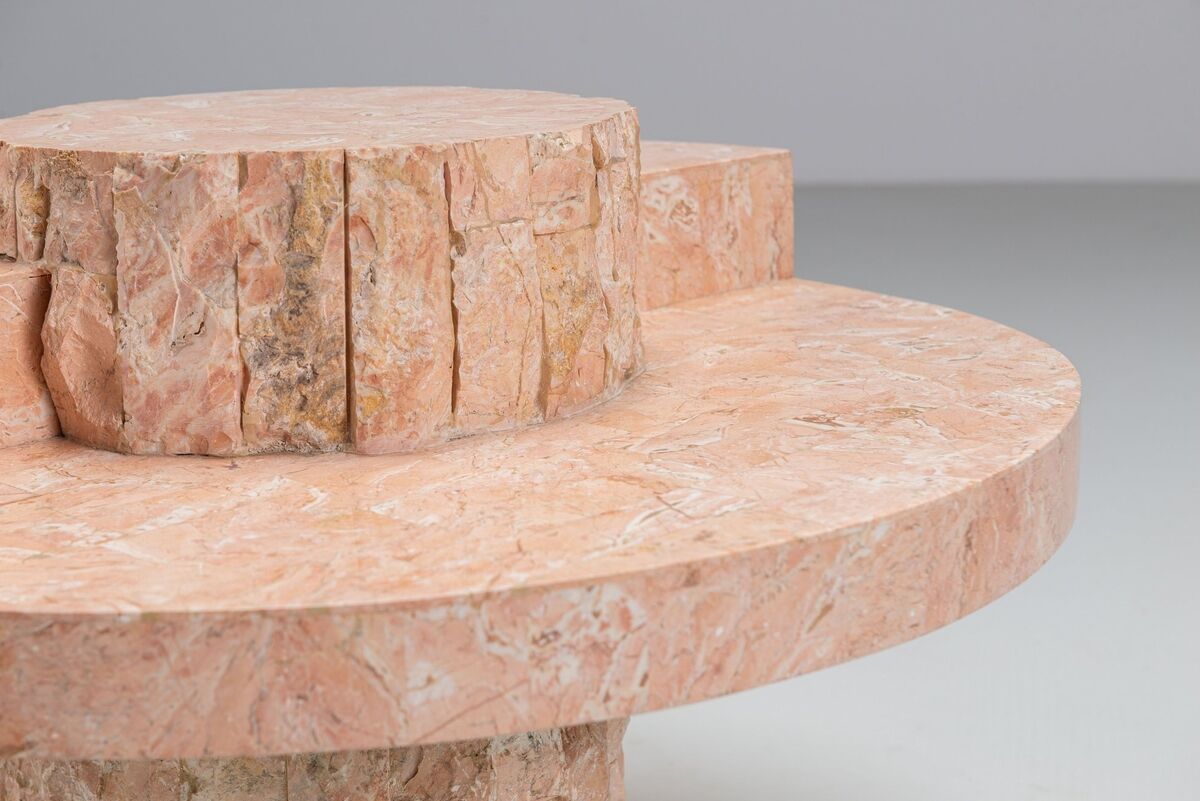 Magnussen Ponte Mactan stone small coffee table Belgium 1970