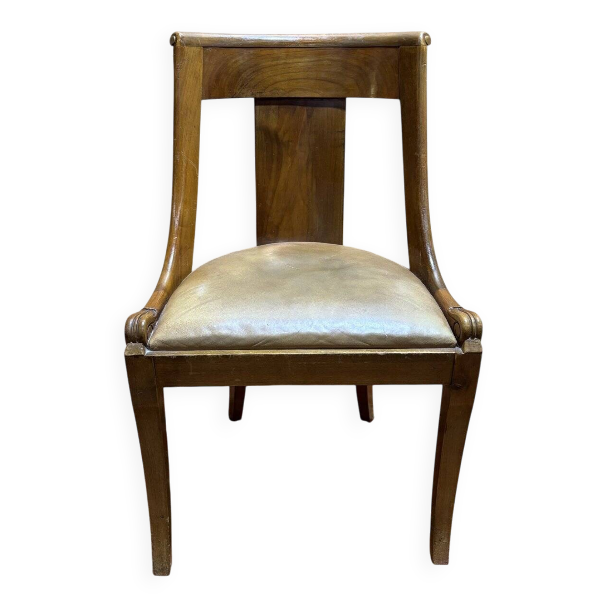 Leather gondola chair