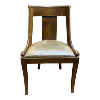 Chaise gondole assise cuir