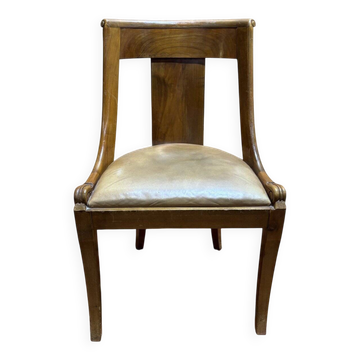 Leather gondola chair