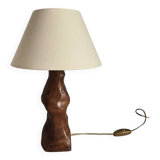 Brutalist elm stump lamp / craft / raw art