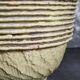 French Art-Deco ceramic vase cracked vanilla