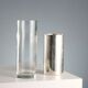 Vintage crystal and silver vase, Italy, 20th century