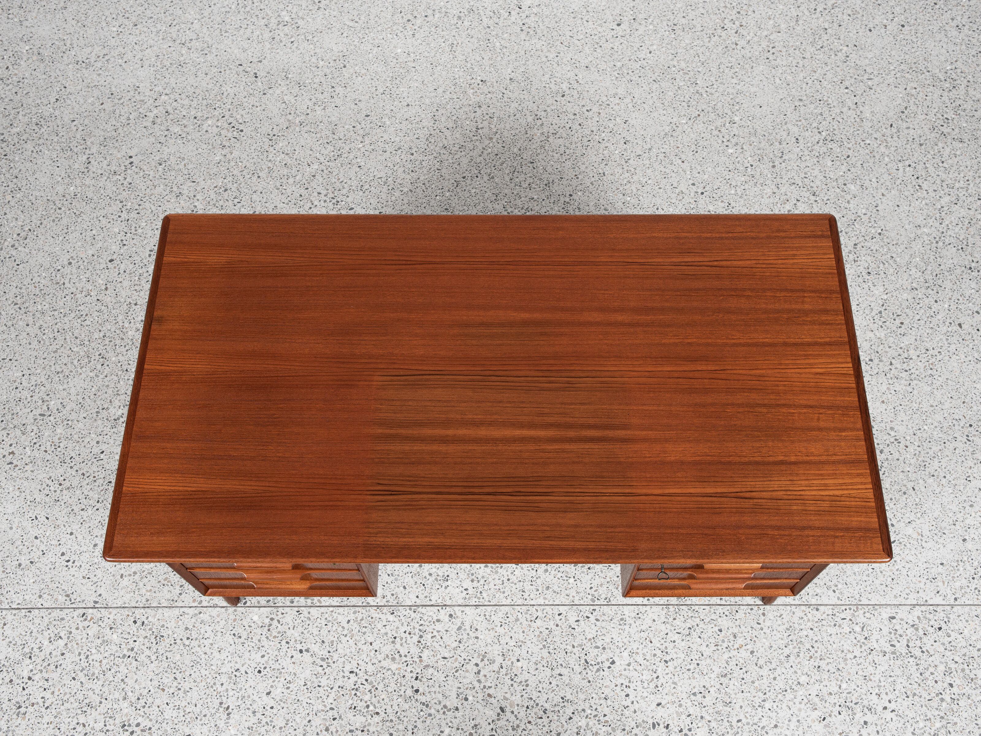 Midcentury Danish desk known Model 75 in teak by Omann Jun 1960s