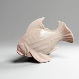 Art Deco, crackled ceramic fish Le Jan circa 1940