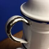 Enamelled kitchen coffee maker, ladle holder, spice jars set