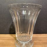 Vase on pedestal in cut crystal mid-twentieth century