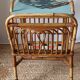 Vintage bamboo and rattan serving cart