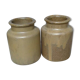 Duo of stoneware pots