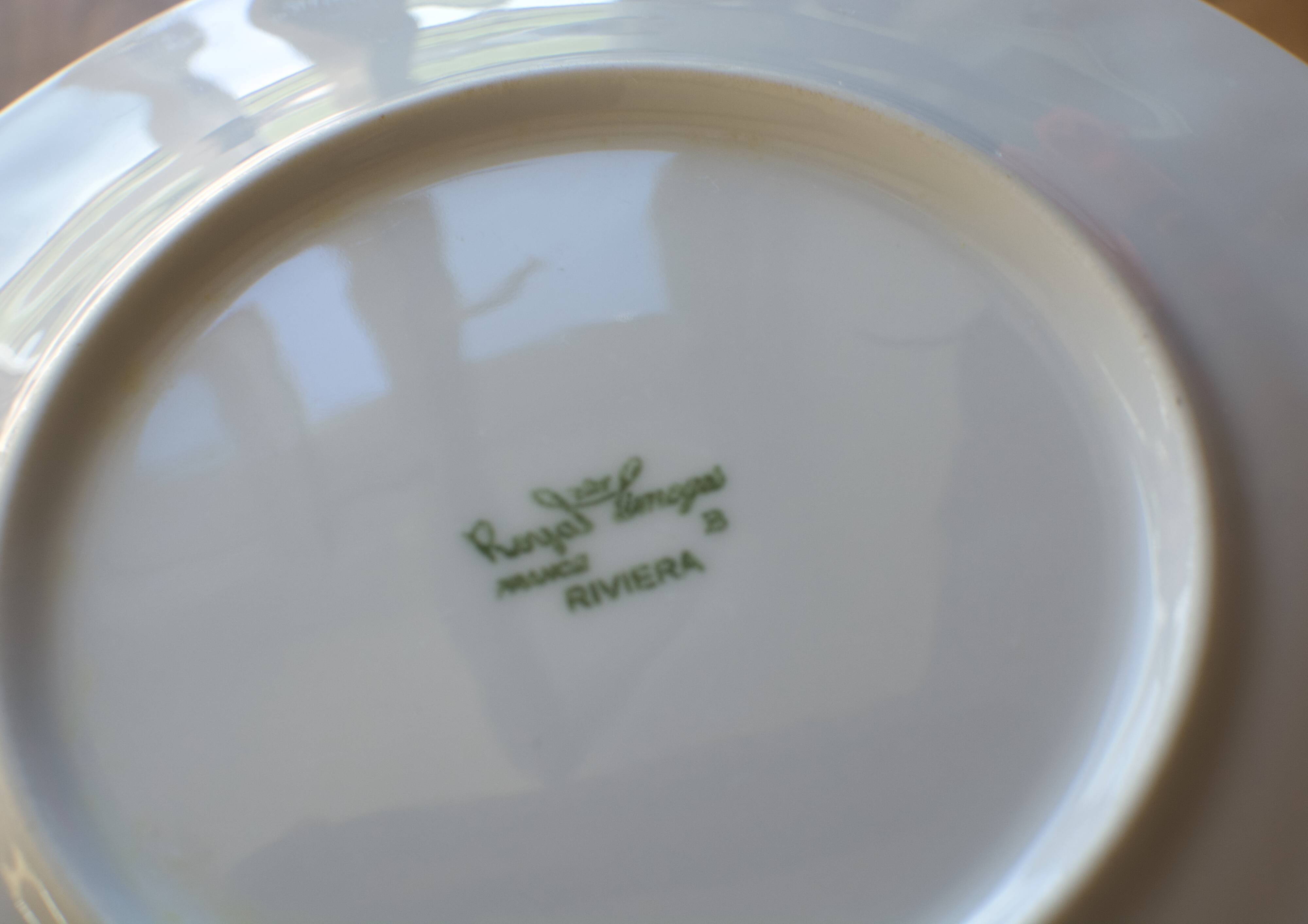 Set of 6 Royal Limoges porcelain plates