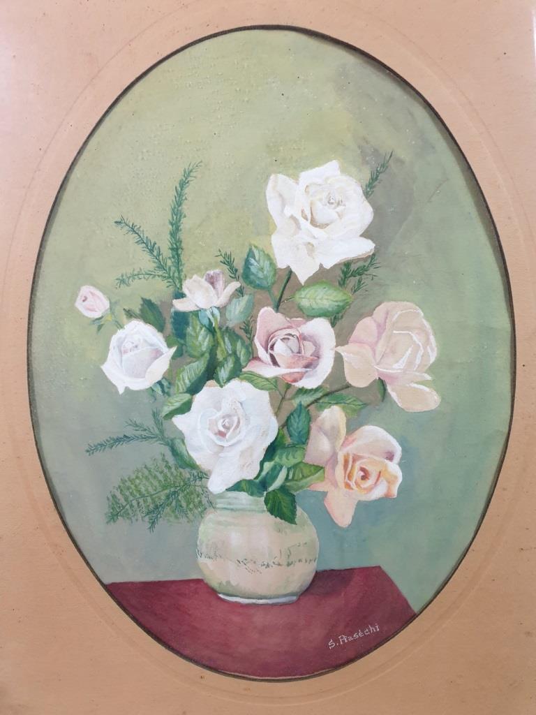 Ancient table peony bouquet