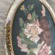 Painting roses oval frame