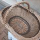 Oval basket woven wicker and hazel