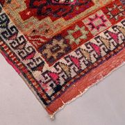 Vintage Turkish  Tribal Runner 330x90 cm veg dye wool rug tribal, handmade