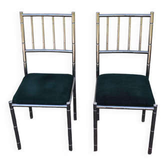 Paire de chaises chromées
