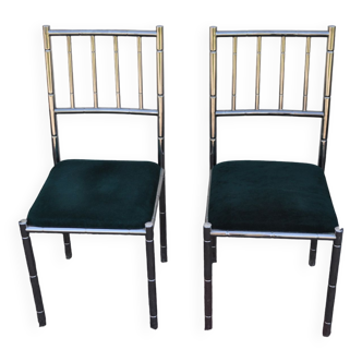 Pair of chrome chairs