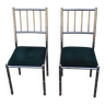 Paire de chaises chromées