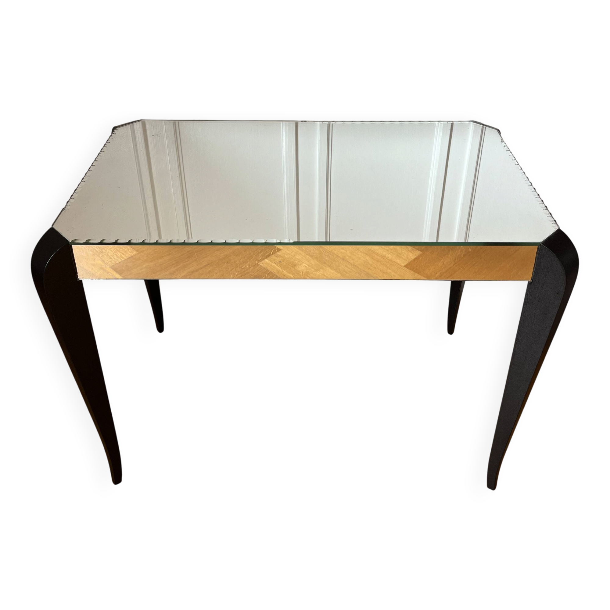 Table basse miroir années 40/50 Art Déco