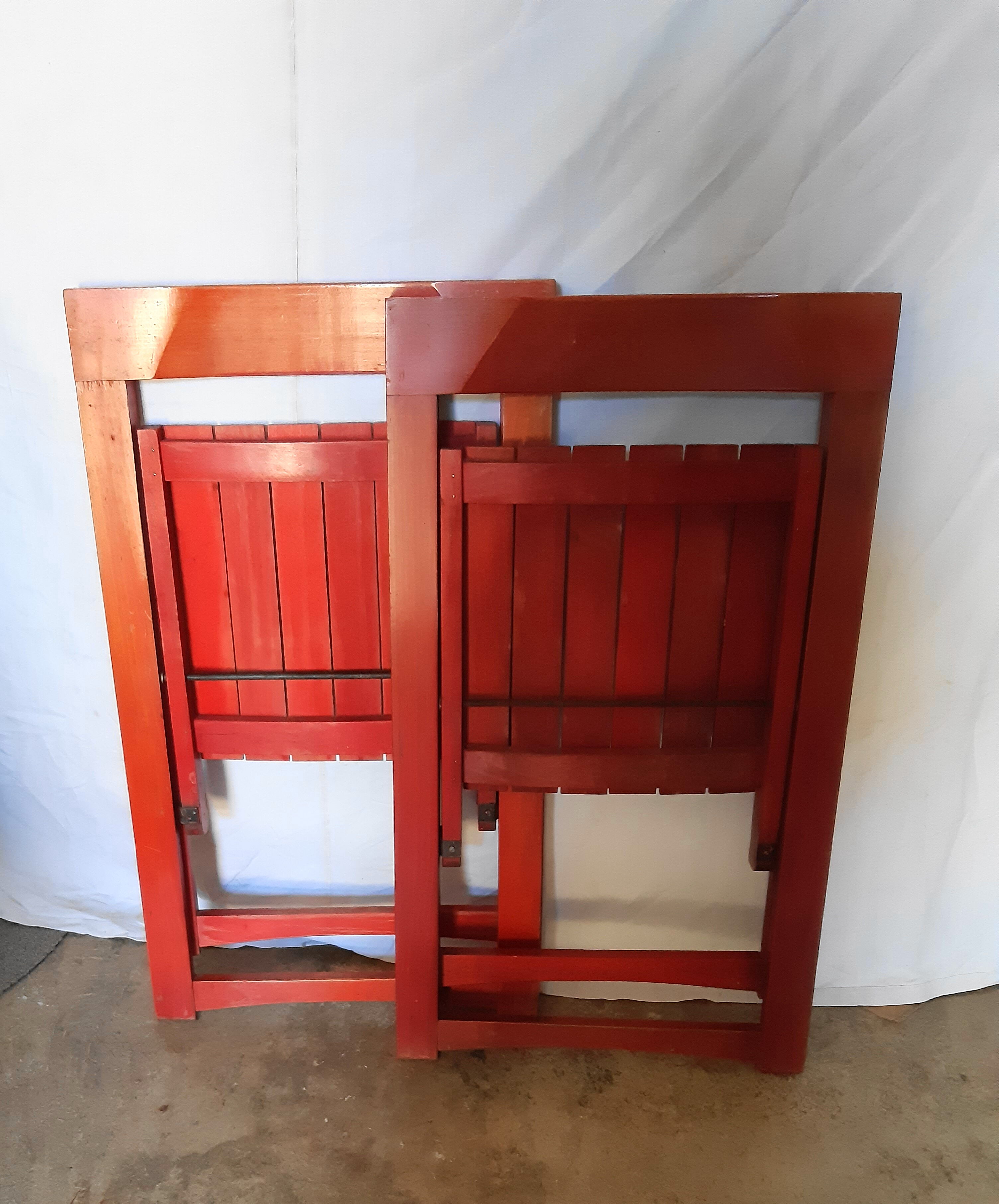 Pair of folding chairs, 60s