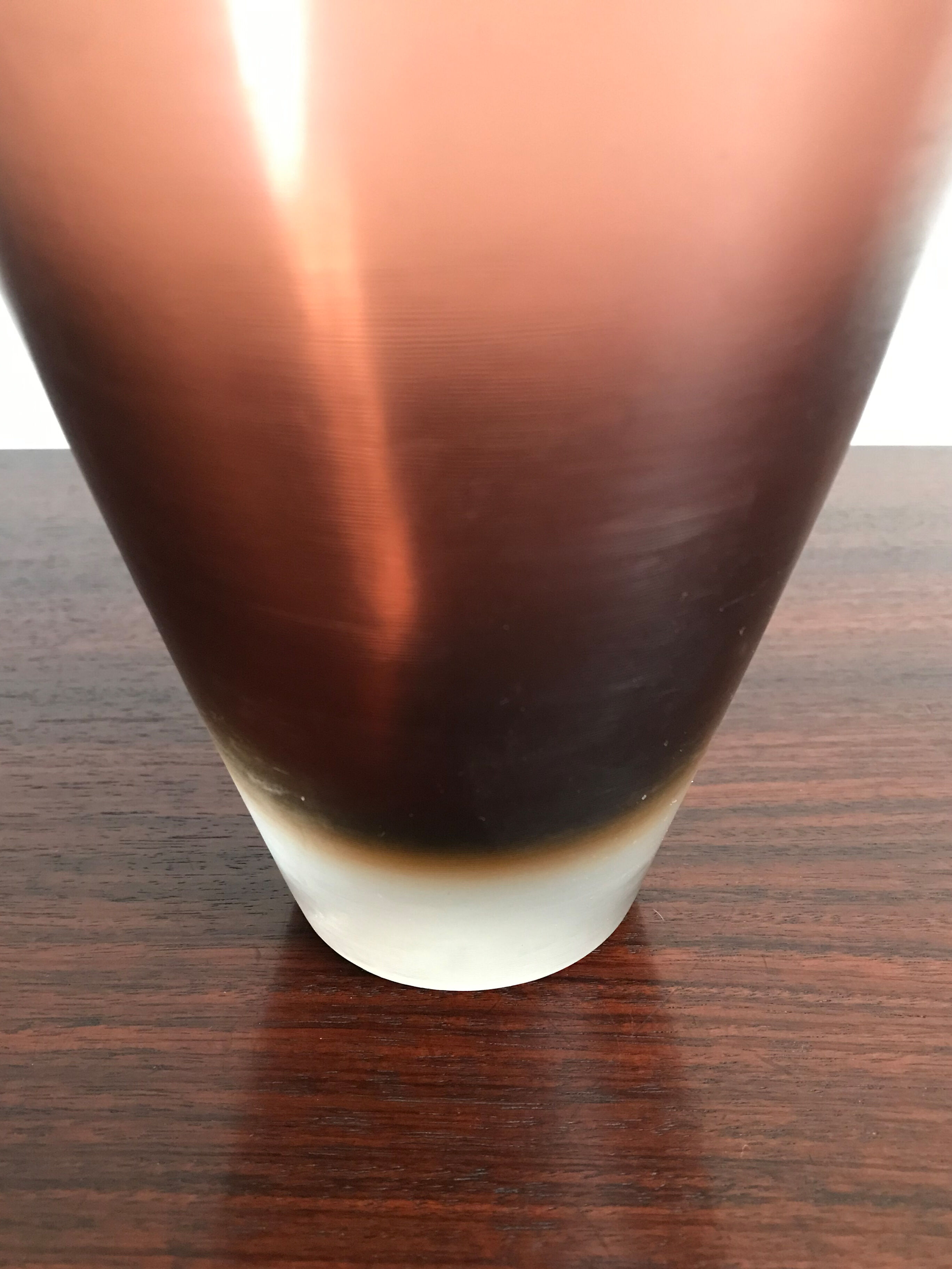 Paolo venini italian midcentury glass vase “incisi” serie, 1956