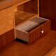 Scandinavian elm and burl wood secretary, 1950s/1960s