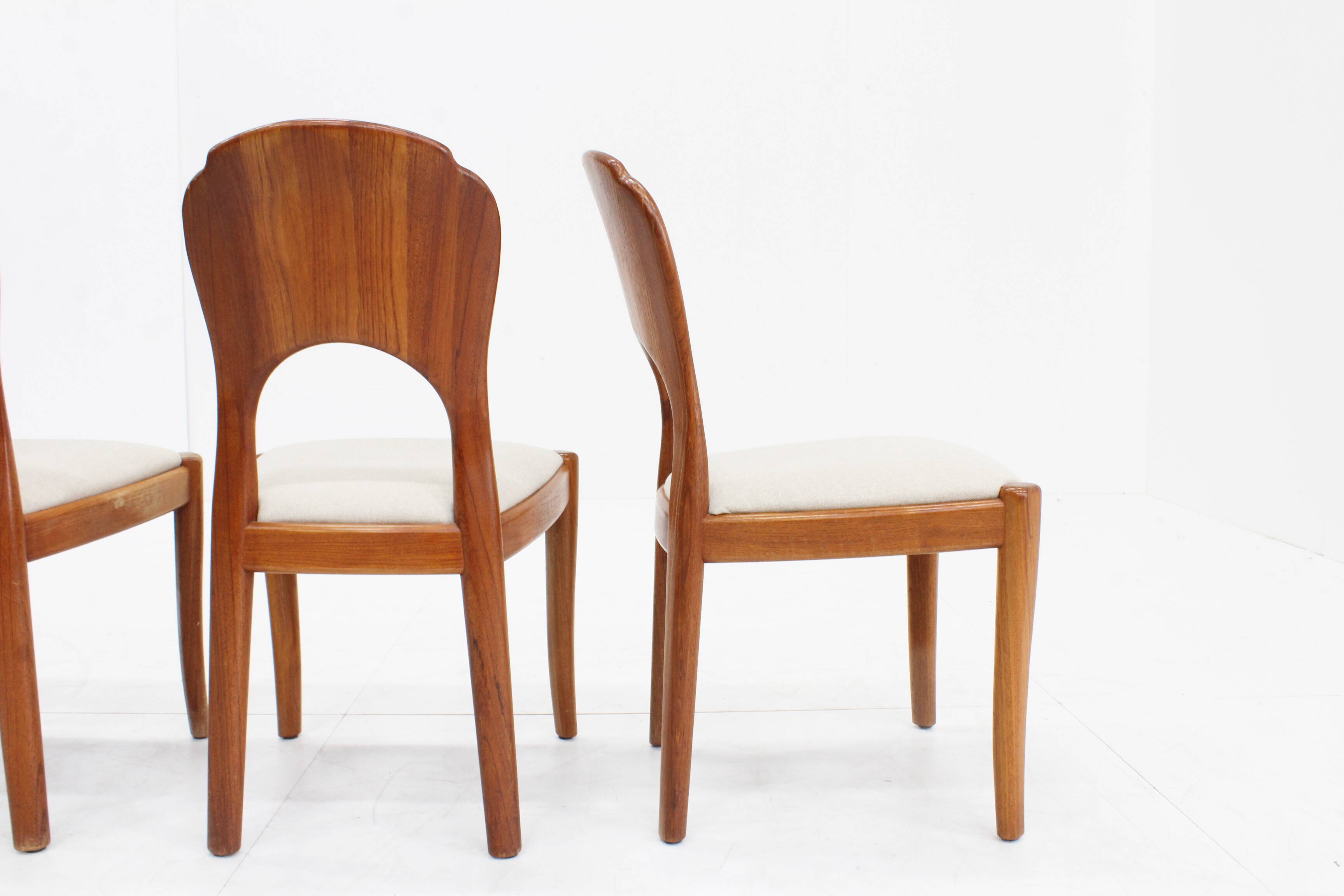 Vintage Danish teak dining chairs , set of 4