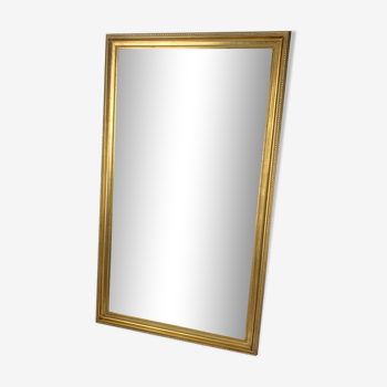 Beveled mirror gilded leaf XXth, 142x82 cm