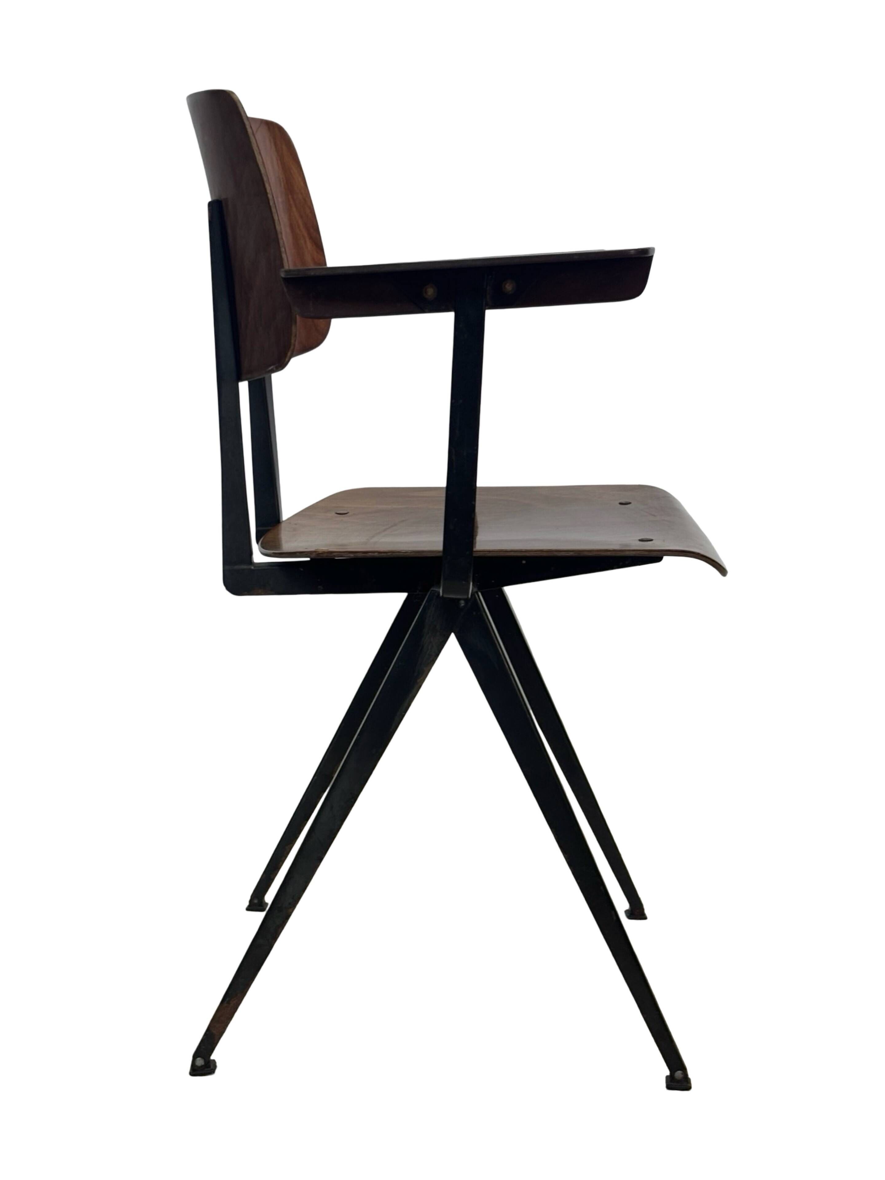 Vintage Galvanitas S16 chair with armrests, 1960 Netherlands Design