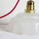 Suspension en verre blanc, vintage