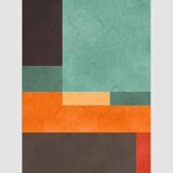 4 Colorful Geometric Art Prints