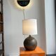 Guy Baudat stoneware ball lamp