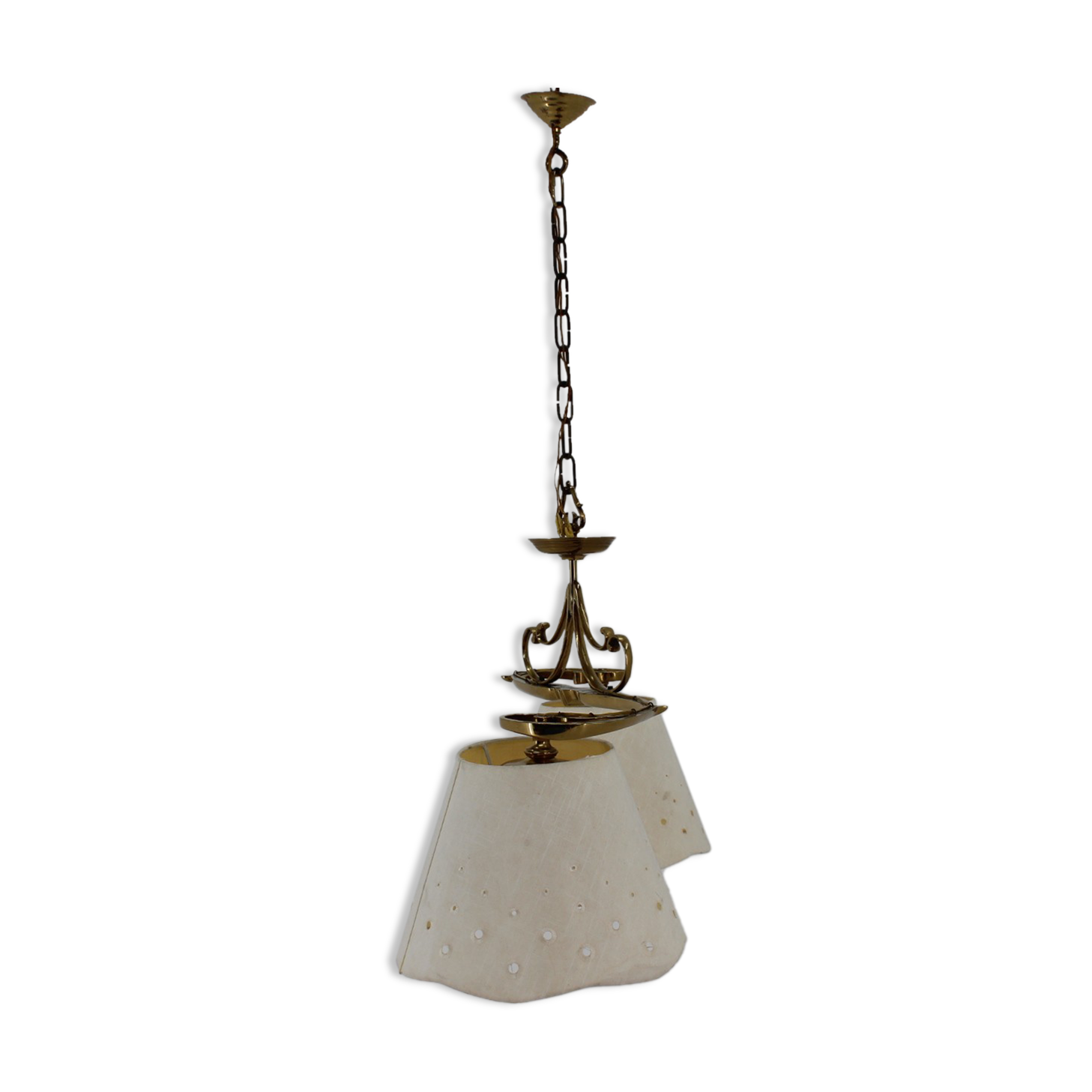 1970s italian brass pendant light