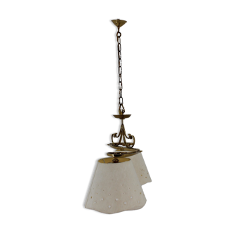 1970s italian brass pendant light