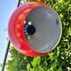 Orange metal eye ball pendant light by LITA vintage 1970