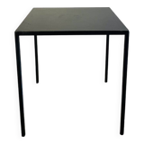 Black coffee table in raw steel Domino model Caravane brand