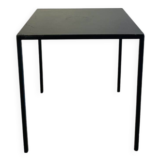 Black coffee table in raw steel Domino model Caravane brand