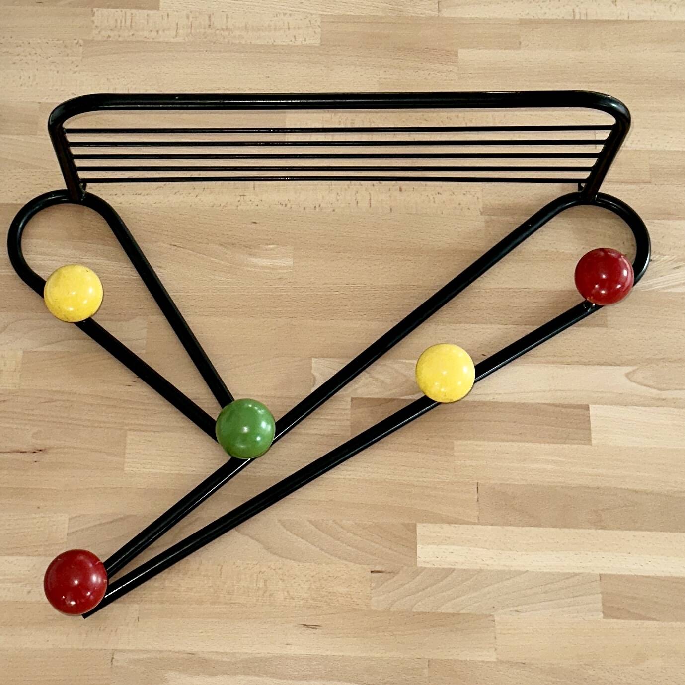 Vintage wall coat rack  France 1950s