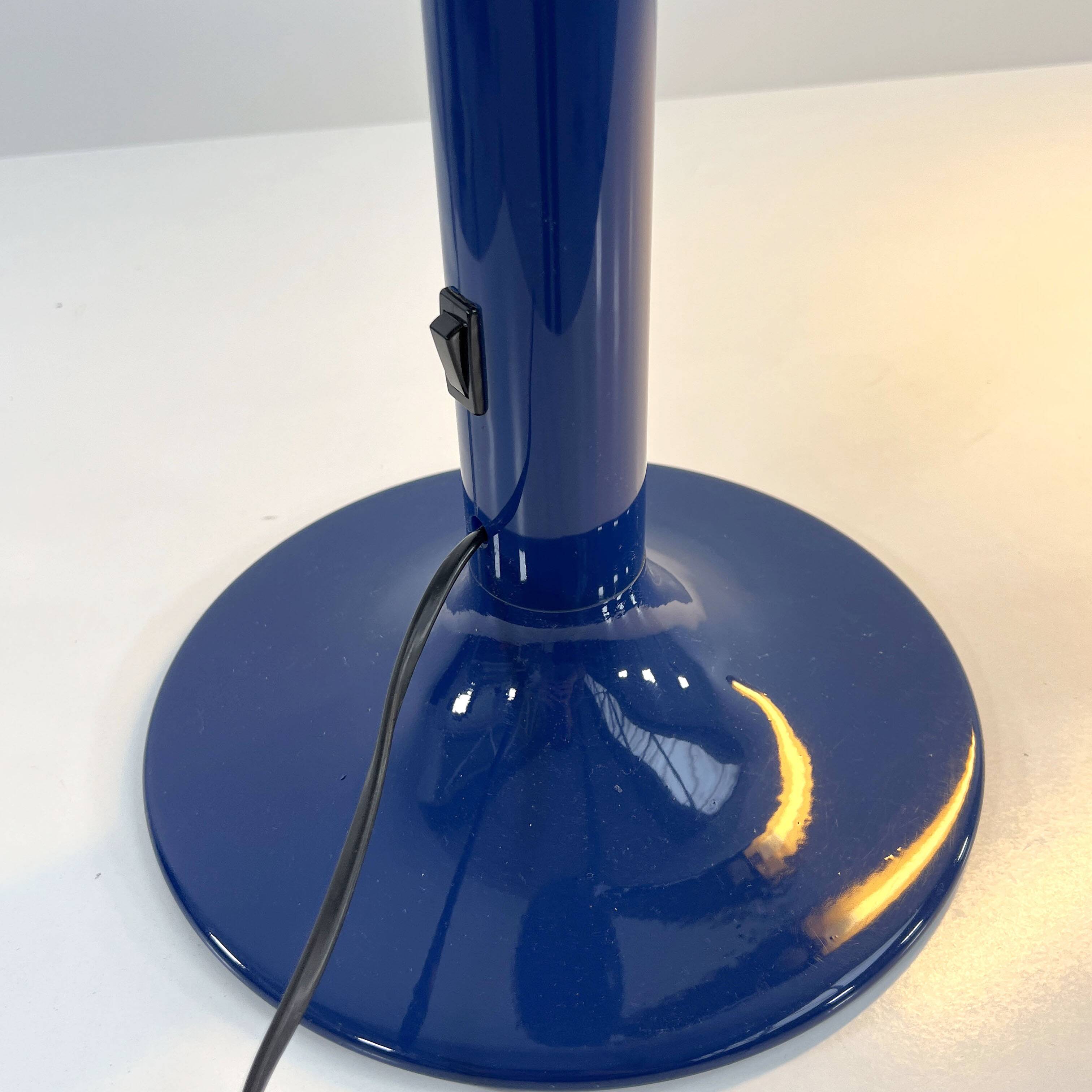Lampe de table Tube bleue par Anders Pehrson pour Ateljé Lyktan, 1970