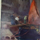 Signed oil on sea canvas