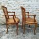 Louis xv style canne chairs